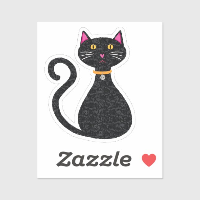 Pegatina Scat El Gato De Halloween (Hoja)