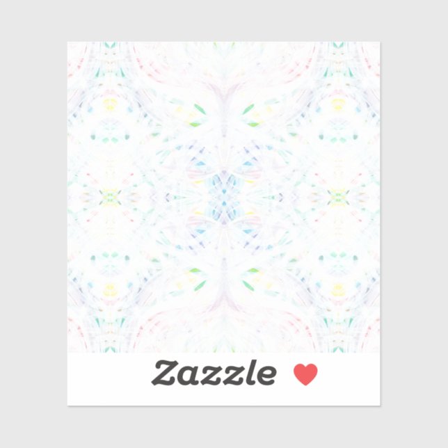 Pegatina Schism Light Abstract Rainbow White Watercolor Art (Hoja)