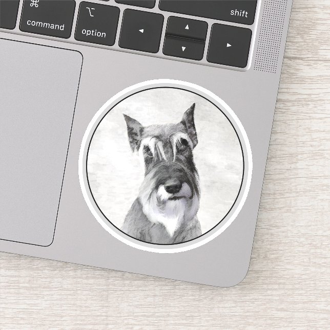 Pegatina Schnauzer (gigante) - Arte de perros original muy  (Detalle)