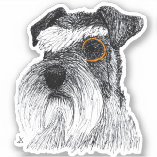 Pegatina schnauzer monocle