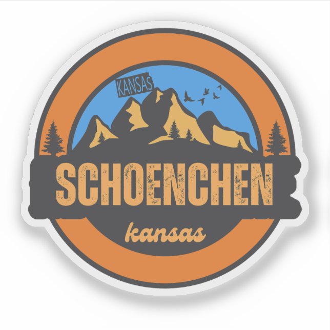 Pegatina Schoenchen, Kansas (Anverso)