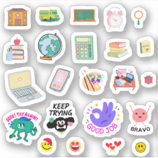Pegatina School Goodnotes stickers | Cute education planner