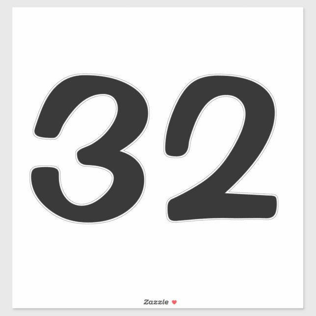 Pegatina Schwarze Zahlen Aufkleber Hausnummer / Mülltonne (Hoja)