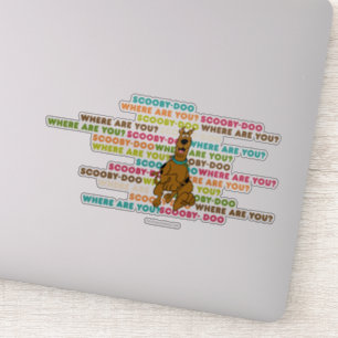 Pegatina ¿Scooby-Doo que corre "donde es usted? "