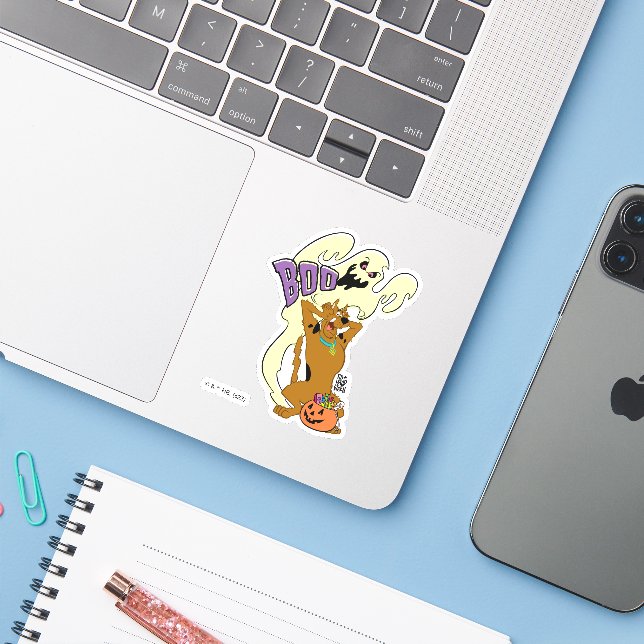 Pegatina Scooby-Doo | Scooby-Doo Boo (Ordenado portátil con iPhone)