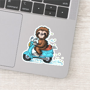 Pegatina Scootin' Sloth Moped