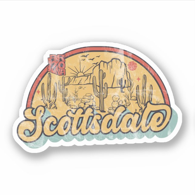 Pegatina Scottsdale, Arizona (Anverso)