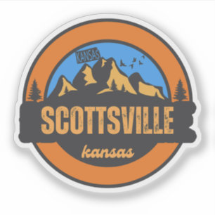 Pegatina Scottsville, Kansas