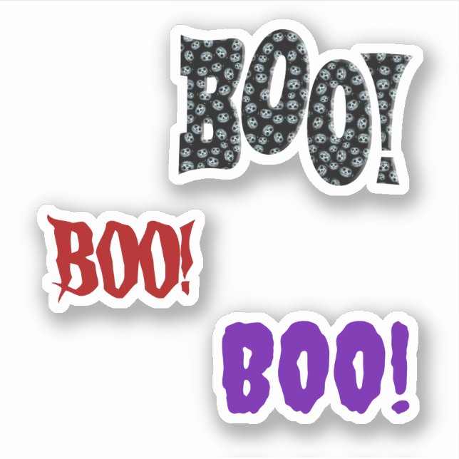 Pegatina Scrap Book BOO! Halloween (Anverso)