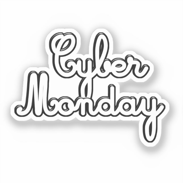 Pegatina Scrap Book CYBER MONDAY (Anverso)