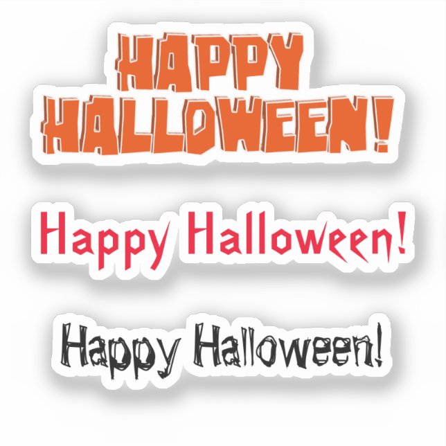 Pegatina Scrap Book Happy Halloween (Anverso)