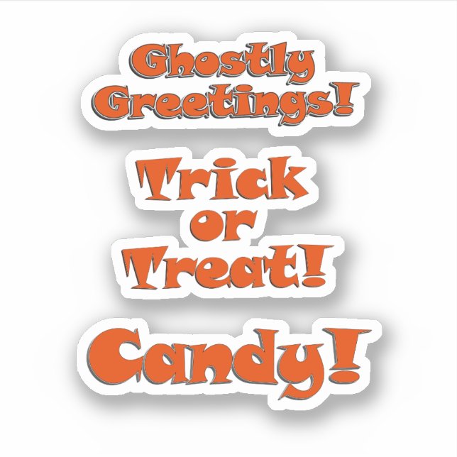 Pegatina Scrap Book Trick or Treat Halloween (Anverso)