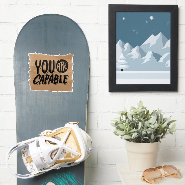 Pegatina Scrapbook Style Motivation Quote Stickers (snowboard)