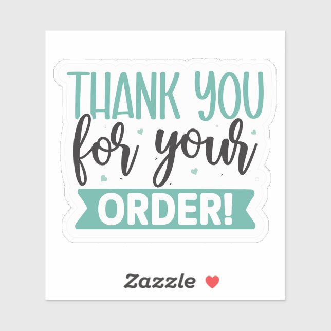 Pegatina Script en negrita para paquetes para pequeñas empr (Hoja)