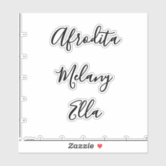 Pegatina Script name stickers