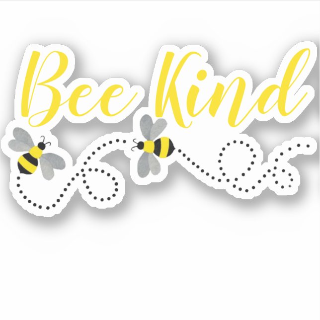 Pegatina Sé amable | Bumble Bee Personalizado Vinyl (Anverso)