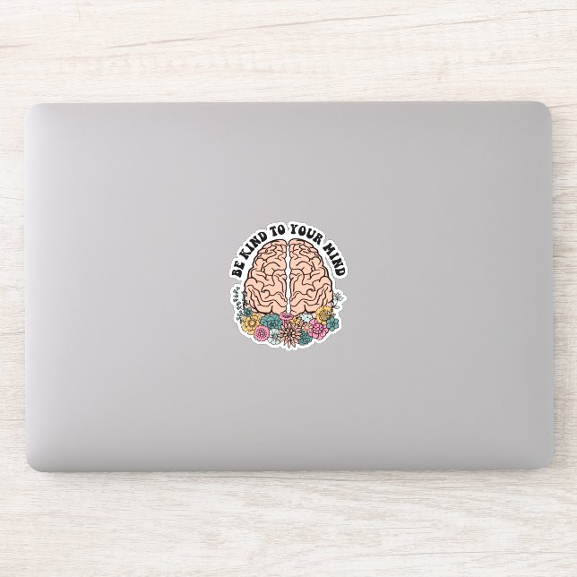 Pegatina Sé amable con tu mente (Ordenador)