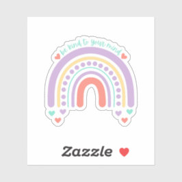 Pegatina Sé amable con tu mente | Vela arcoiris