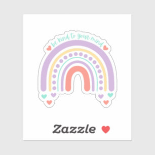 Pegatina Sé amable con tu mente Vela arcoiris