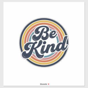 Pegatina Sé Amable Diseño Retro de Camiseta Vintage de Arco