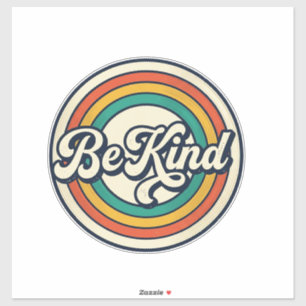 Pegatina Sé Amable Diseño Retro de Camiseta Vintage de Arco