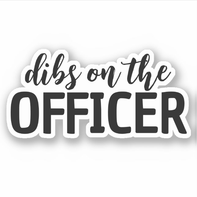 Pegatina Se burla del oficial, esposa de la policía (Anverso)