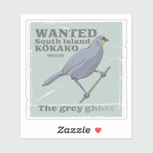 Pegatina Se busca Kokako