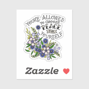 Pegatina Se le permite elegir la paz por usted mismo Tatto