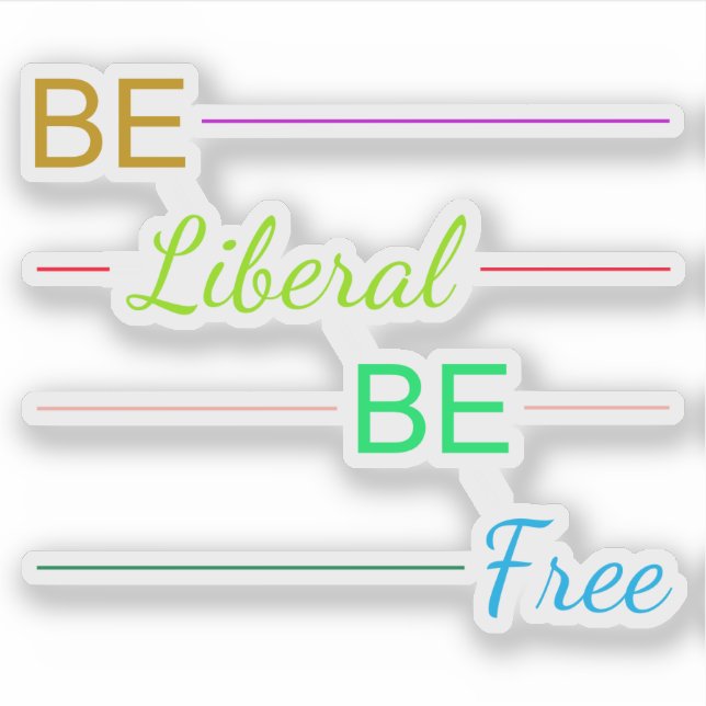Pegatina Sé Liberal Sé Libre (Anverso)