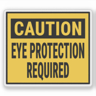 Pegatina Se requiere protección ocular con precaución