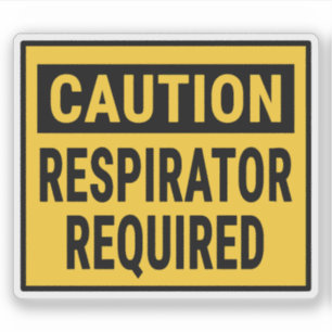 Pegatina Se requiere respirador de precaución