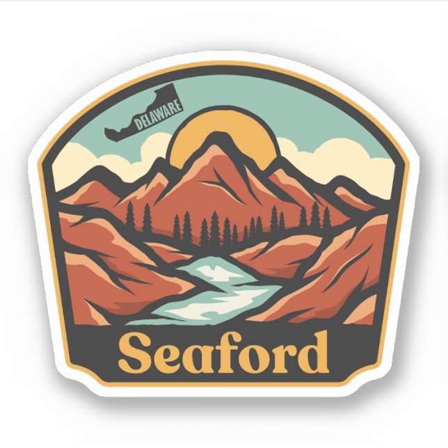 Pegatina Seaford, Delaware  (Anverso)