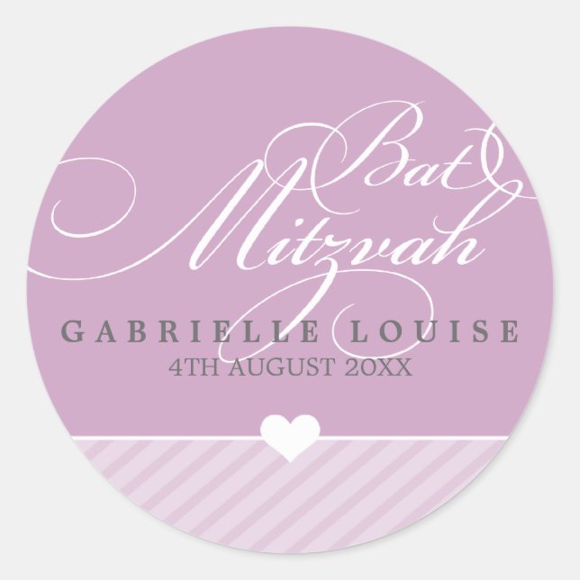 PEGATINA SEAL - BAT MITZVAH :: encantador tipo 4 (Anverso)