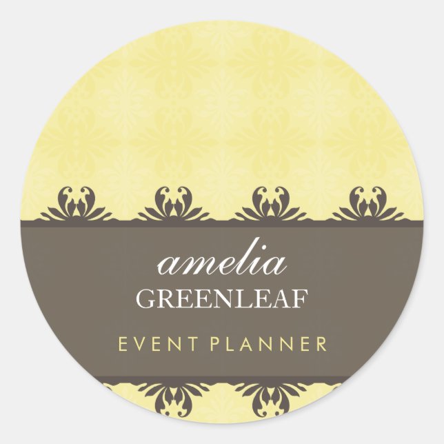 PEGATINA SEAL :: estampado elegante 1 (Anverso)