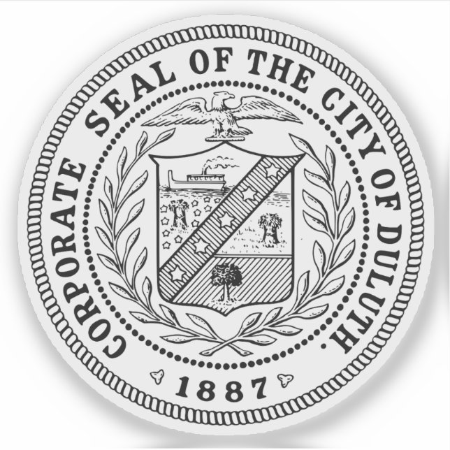 Pegatina Seal of Duluth, Minnesota, USA (Anverso)