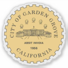 Pegatina Seal of Garden Grove, California, USA