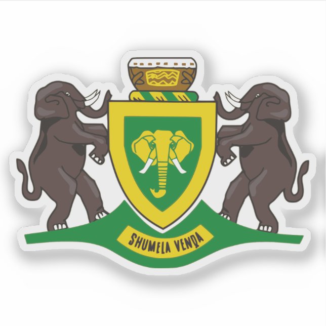 Pegatina Seal of Venda, the Republic of South Africa (Anverso)