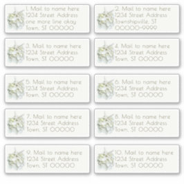 Pegatina Seaside Garden Wedding Mail Direcciones individual