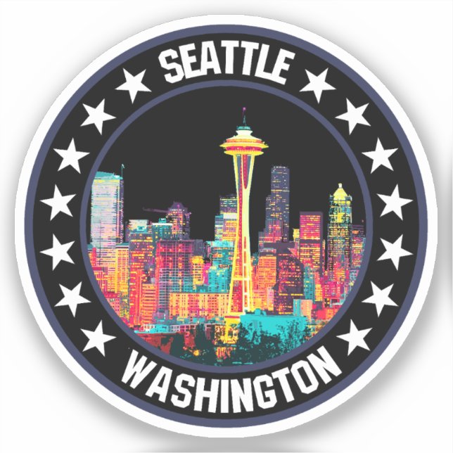 Pegatina Seattle (Anverso)