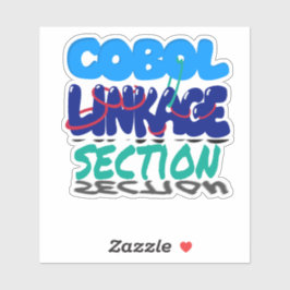 Pegatina Sección de Enlace en Sticker de Programación Cobol