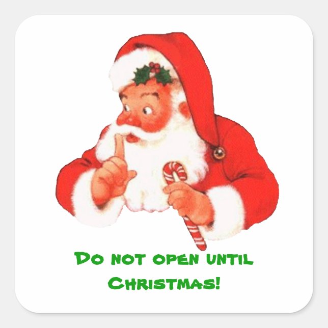 Pegatina secreta de Navidad de Santa Claus (Anverso)