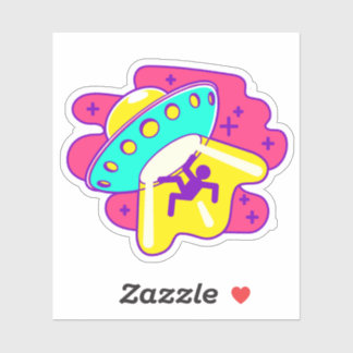 Pegatina Secuestro de OVNI por parte de un buque espacial A