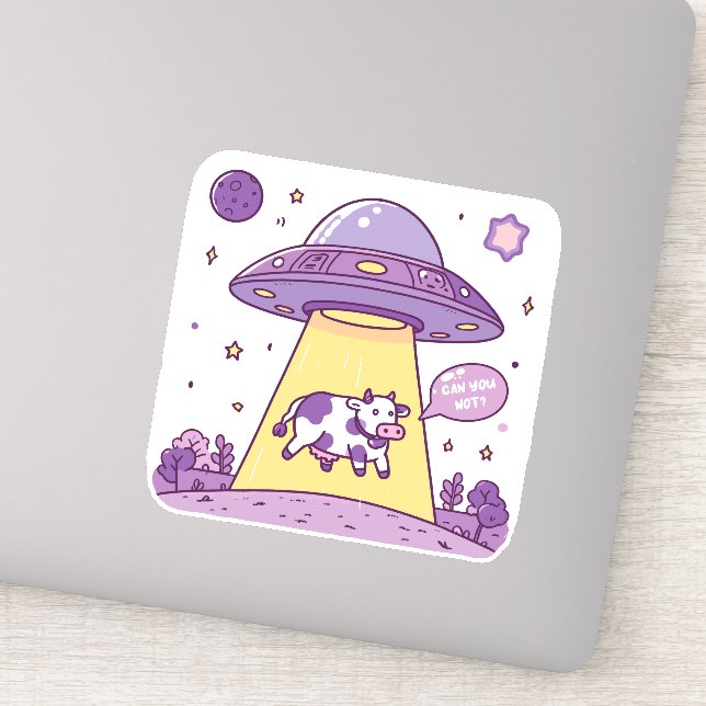 Pegatina Secuestro de vacas Alien gen Z (Detalle)