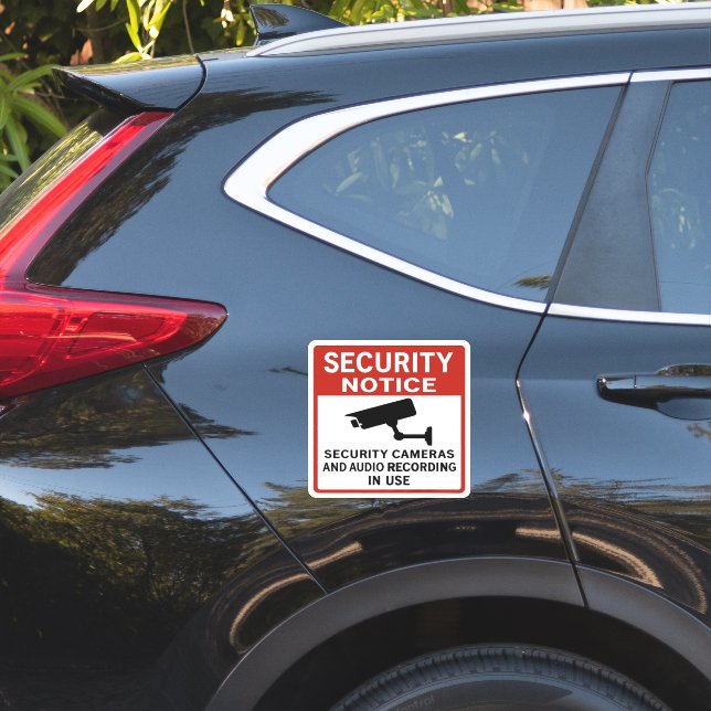 Pegatina Security Notice Sign – Surveillance Cameras  (Lado del coche)
