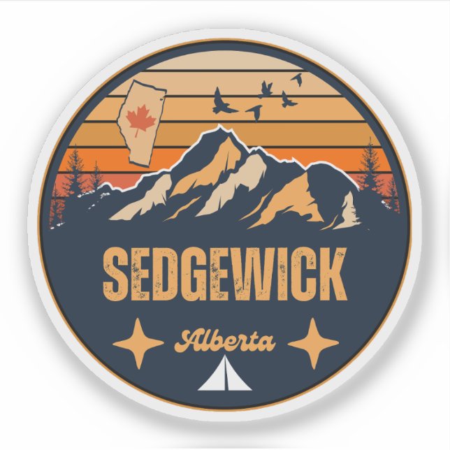 Pegatina Sedgewick, Alberta (Anverso)
