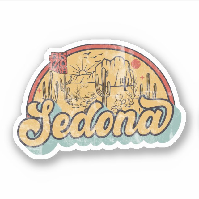 Pegatina Sedona, Arizona (Anverso)