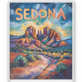 Pegatina Sedona Arizona Cathedral Rock Van Gogh Arte Vibran