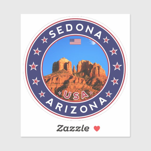 Pegatina Sedona Arizona, Sedona (Hoja)
