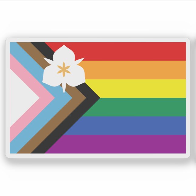 Pegatina "Sego Belonging" flag of Salt Lake City, Utah, USA (Anverso)