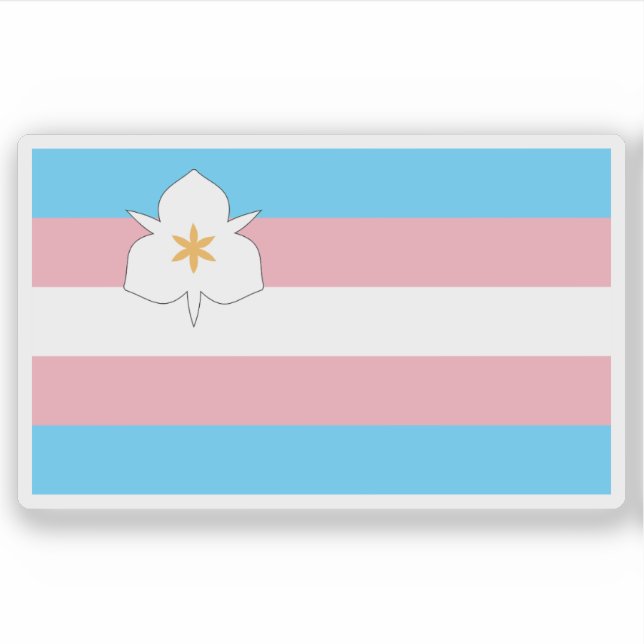 Pegatina "Sego Visibility" flag of Salt Lake City, Utah, US (Anverso)